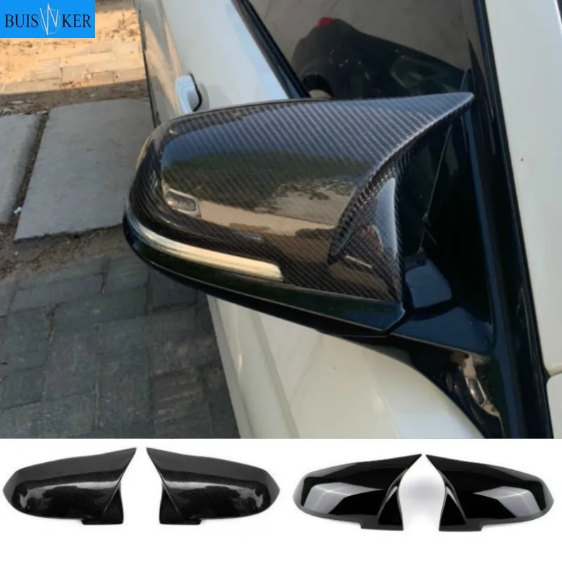 

For BMW 1 2 3 4 X Series Rear View Side Mirror Cover F20 F21 F22 F23 F30 F32 F36 X1 E84 F87 M2 Carbon fiber pattern Accessories