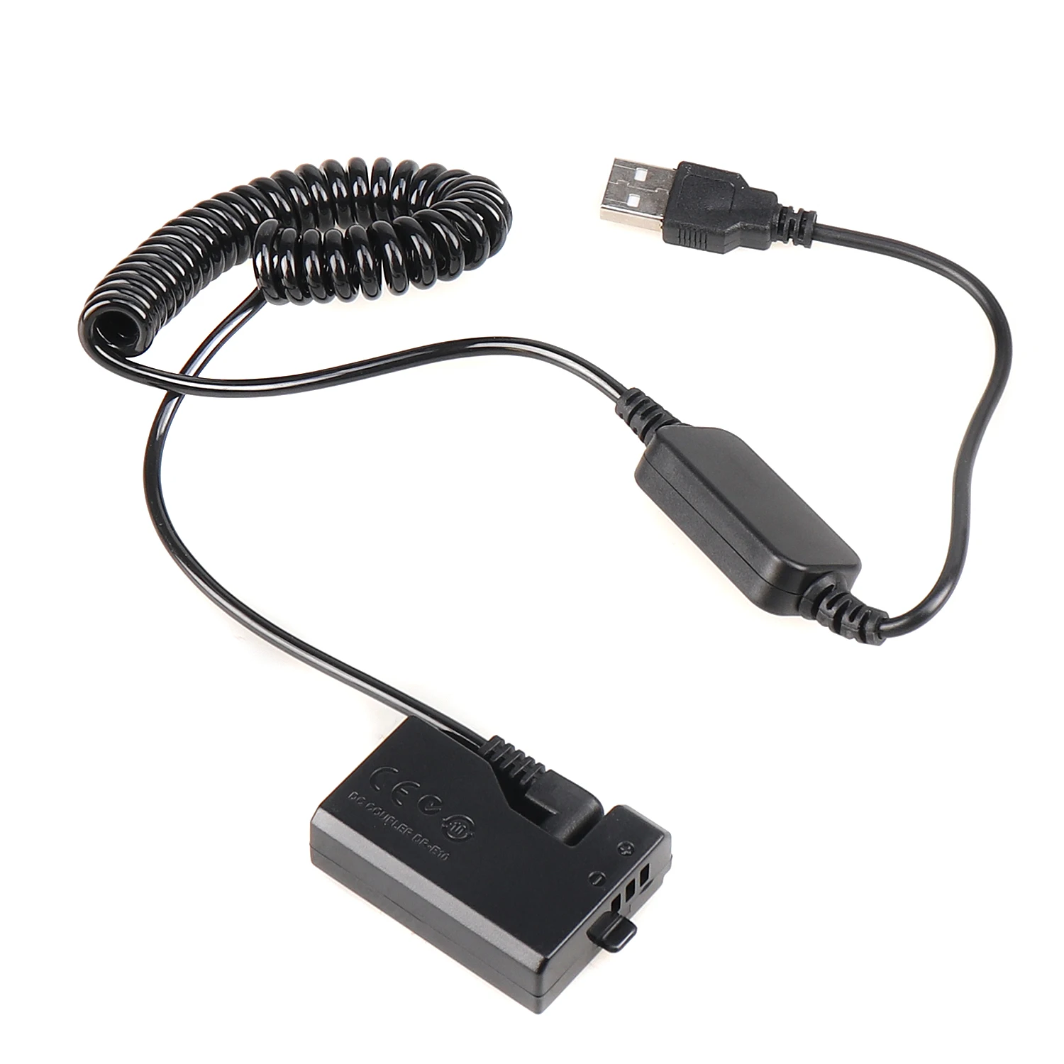 

DR-E10 Dummy Battery USB Spring Cable Adapter For Canon Rebel T3 T5 T6 X50 Camera