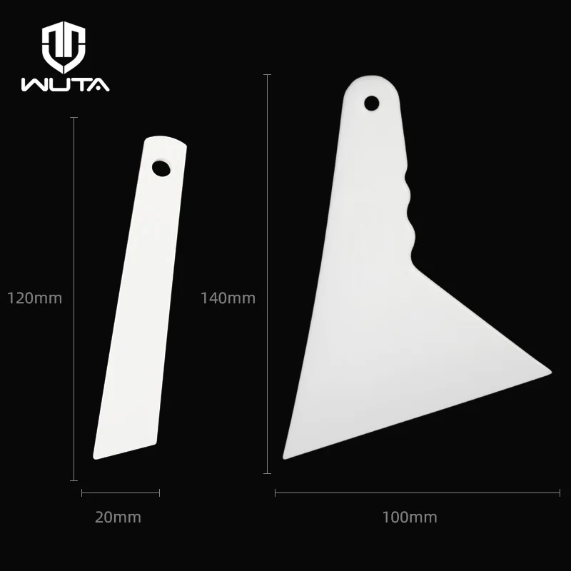 WUTA White Plastic Glue Spreader Glue Applicator Sticks Leather Scraper Thin Gluing Gumming Board Essential Leather Crafts Tools
