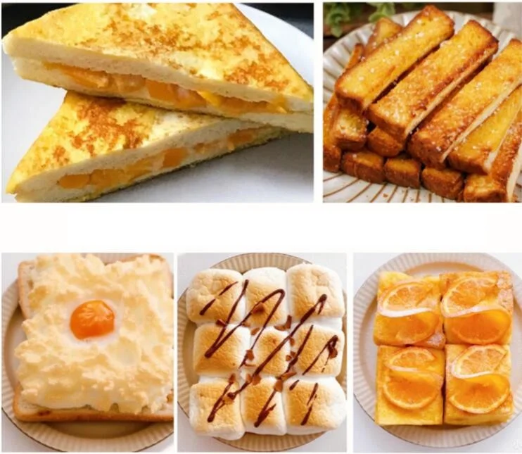 220V Điện Gia Đình Làm Bánh Sandwich Dính Ăn Sáng Bánh Nướng Bánh Nồi Hồng/Đỏ Màu Có Sẵn
