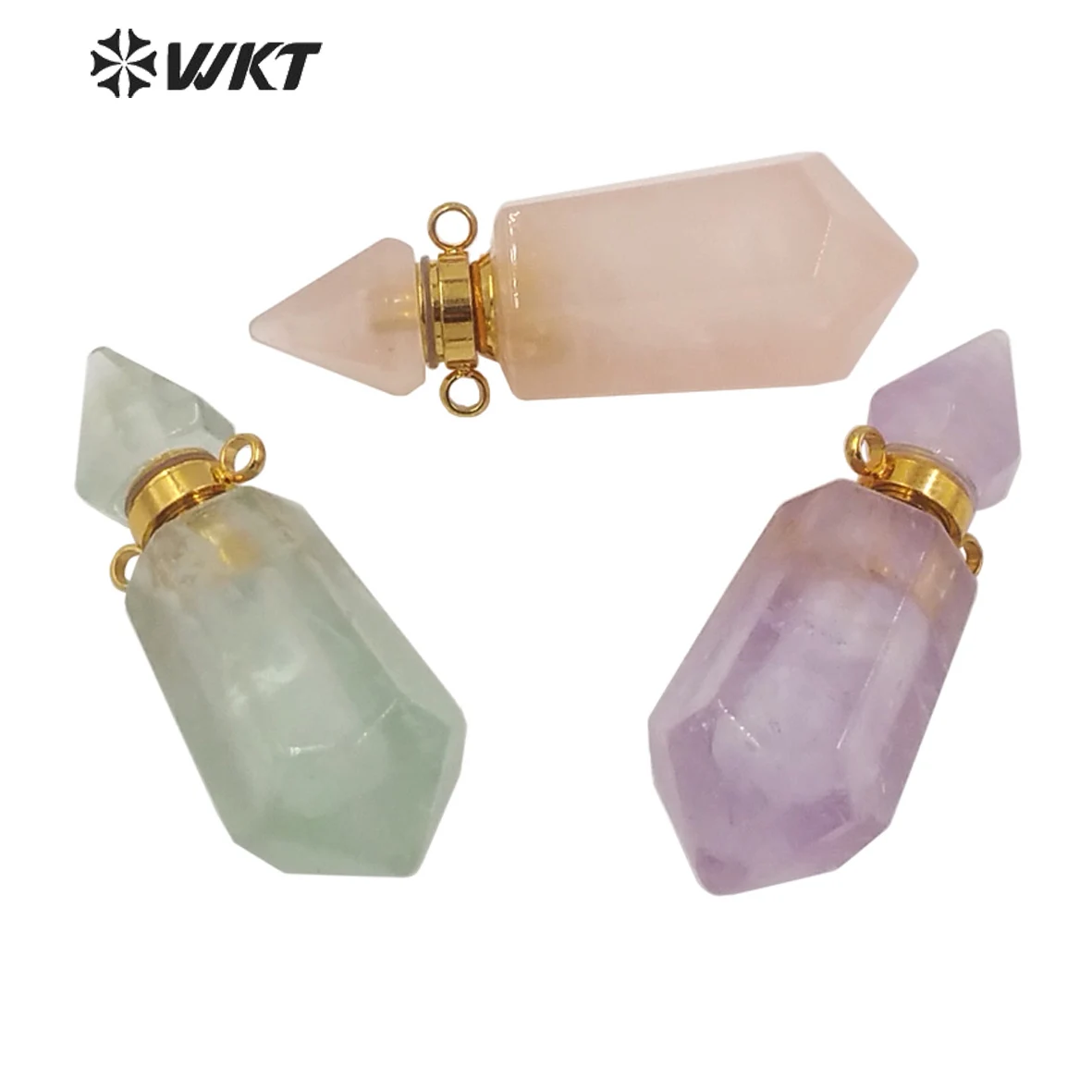 

WT-P1638 Luxury Special Women Stone Bottle Pendant Perfume Essentila Oil Bottle Necklace Pendant Wholesale Price