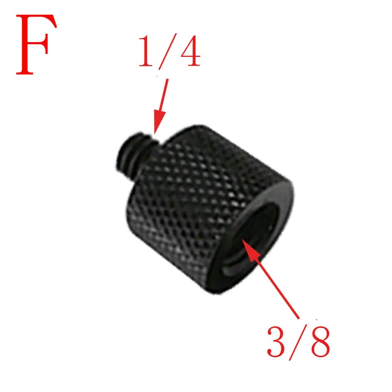 Metal 1/4" to 3/8"  5/8" to 1/4" Male to Female SC-6 Cold Hot Shoe Thread Screw Mount Adapter Tripod Plate Screw for SLR camera