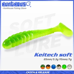 Hunthouse 5pcs/bag keitech Swing Impact 85&95mm 5.3&7g Soft Lure Silicone Fishing Lures Shad Bait For Fishing Pike Perch Lure