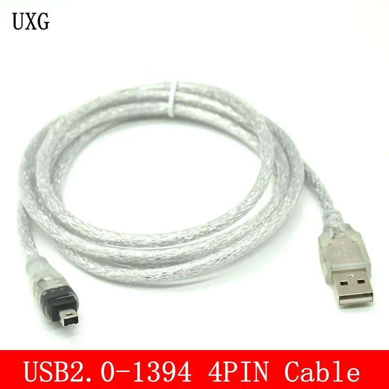 USB Male To Firewire IEEE 1394 4 Pin Male ILink Adapter Cord Firewire 1394 Cable For SONY DCR-TRV75E DV Camera Cable 120cm