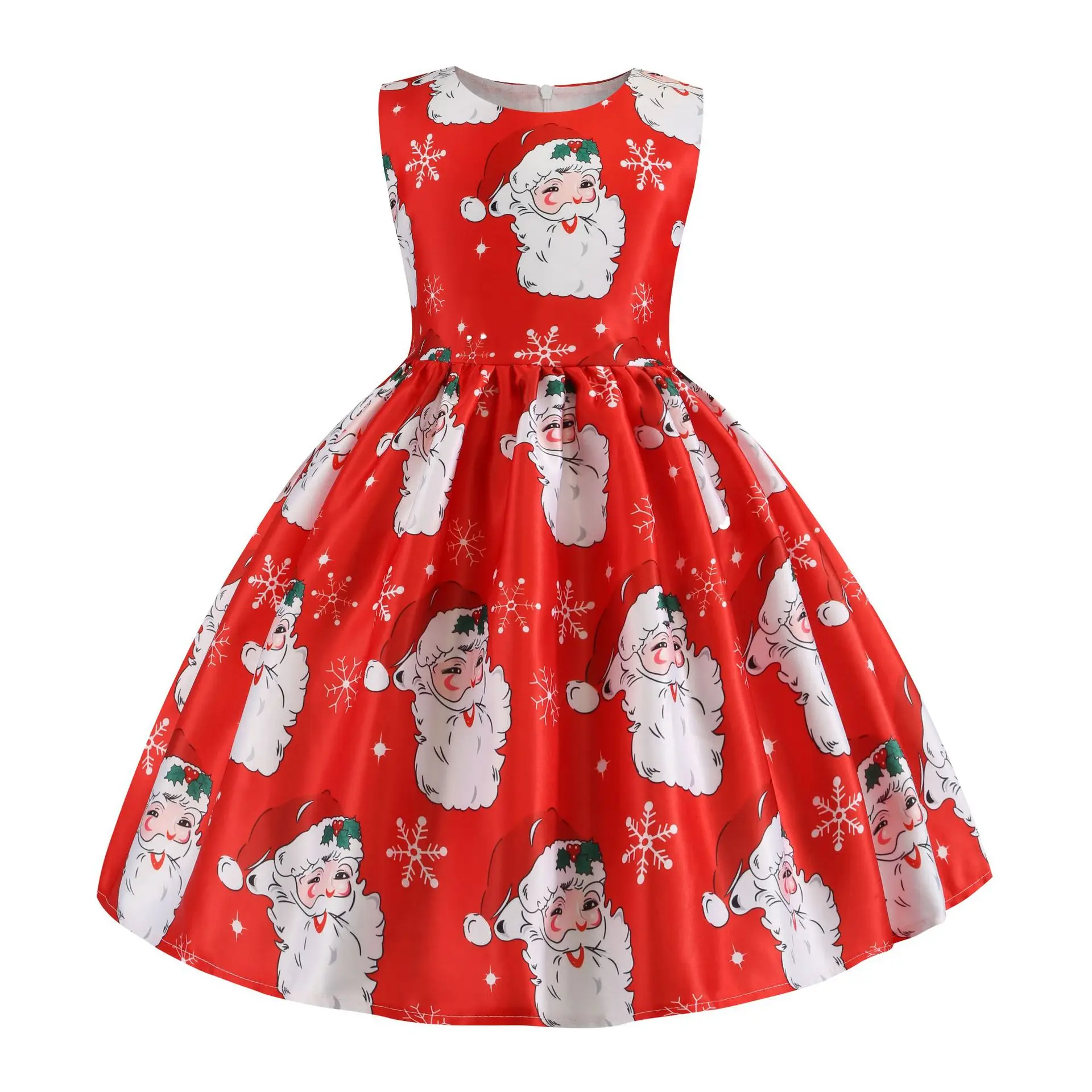 Merry Christmas Girls Dress Cute Santa Claus Snowman Princess Dresses For Fantasy Festival Party Christmas Costume Kids Clothes