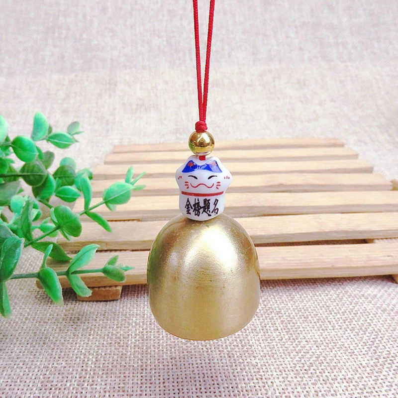 Hot New 1 PC Metal Copper Bell Blessing Feng Shui Wind Chime for Good Luck Fortune Home Car Hanging Decoration