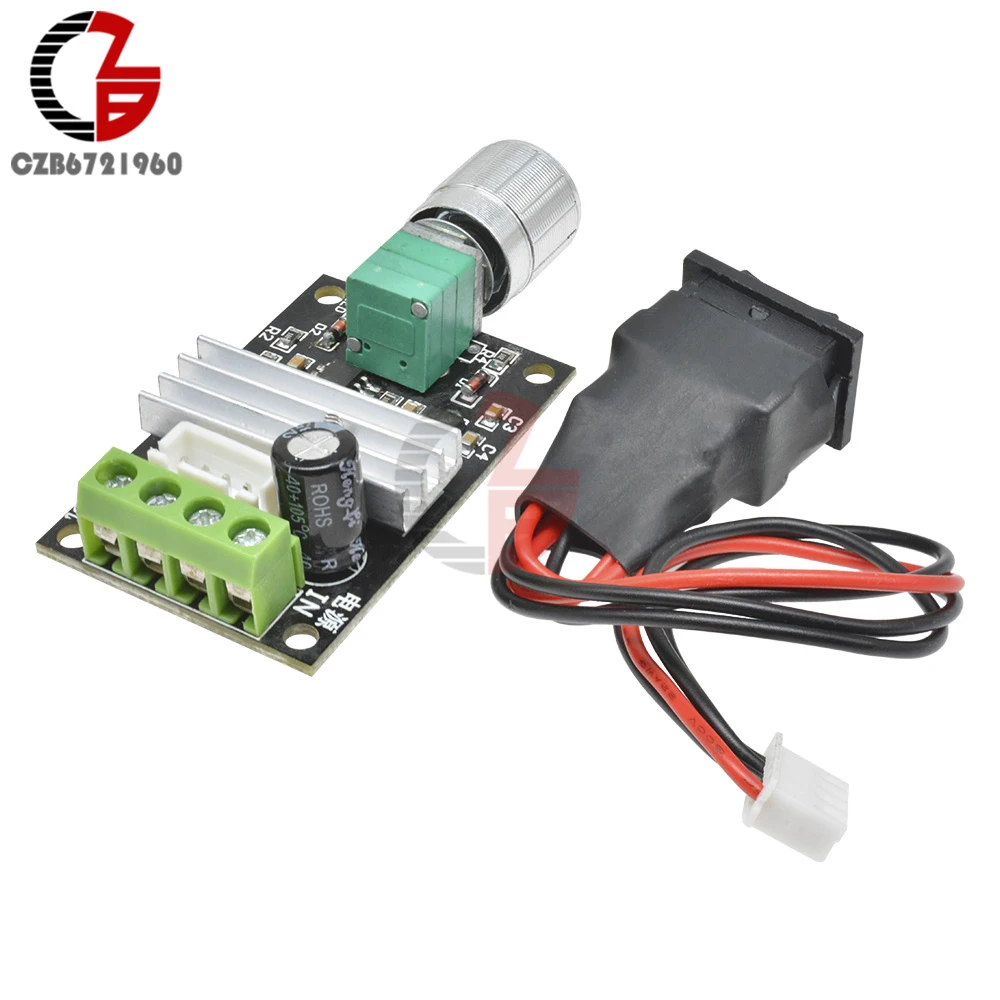 DC 12V 24V Voltage Regulator 3A 80W 1203BB DC Motor Speed Controller Adjustable PWM Speed Regulator Reversible 6V-28V