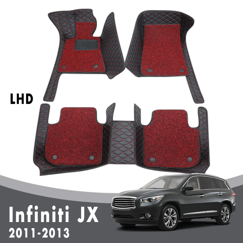 

Car Floor Mats For Infiniti JX 2011 2012 2013 JX35 Carpets Luxury Double Layer Wire Loop Auto Interior Accessories Foot Pads Rug