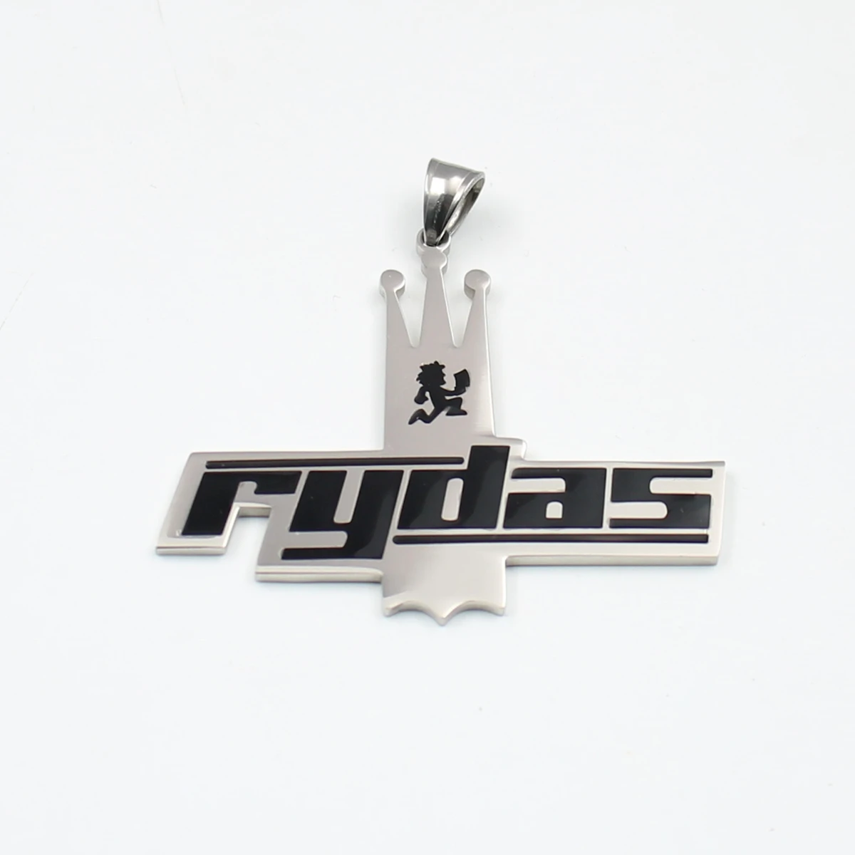 Red / Black Rydas Charm Juggalo Charms Hatchetman Pendant Stainless Steel ICP Necklace Ball Chain 30''