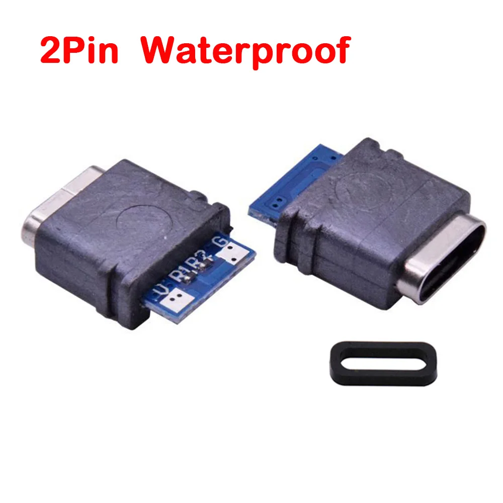 5-50 pz USB 3.1 tipo C connettore di tipo C impermeabile 16pin 5A presa femmina doppio resistore 5.1K supporto ricarica e scarica