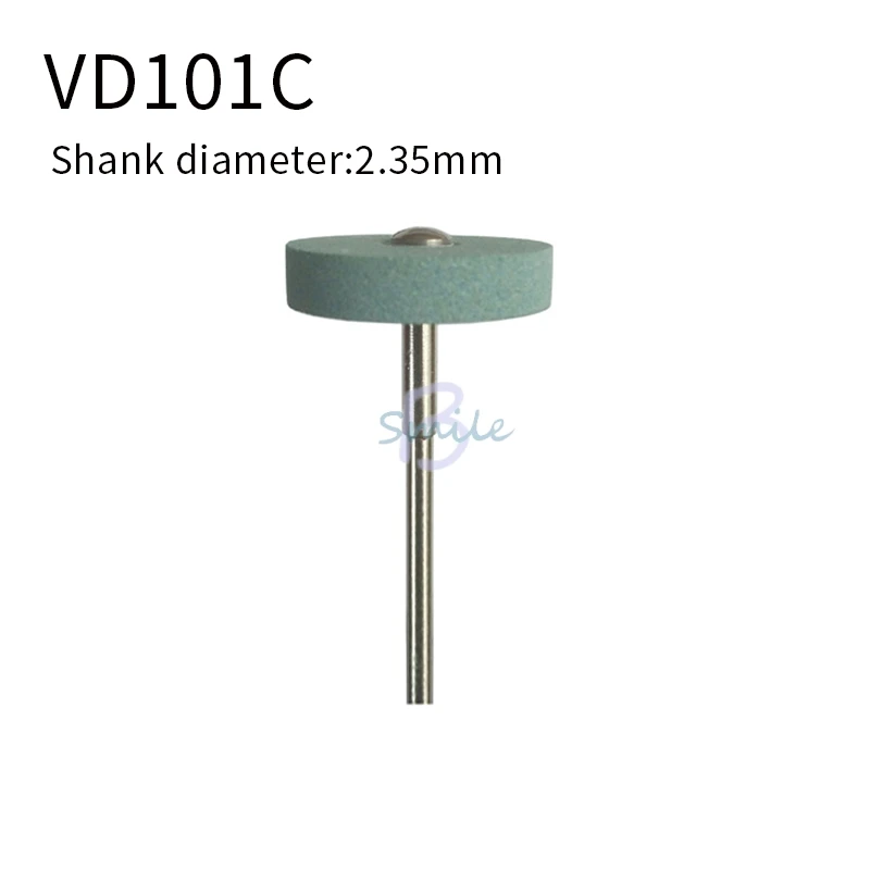 1pcs new Dental diamond ceramic fast polishing steel wheel handle  diameter 2.35 mm VD101C/VD103C dental grinder polishing tool stone grinding head trimming tool emery cup for 100 type angle grinder fast sanding speed easy installation