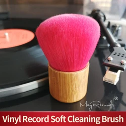 Vinly Record High Quality Cleaning Brush Anti-static Wooden Handle Fibrous Hair Cleaning Soft Brush for Vinyl Player Accessories