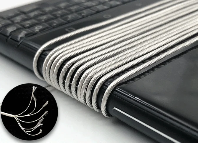 سلك مطلي بالفضة OFC بطول 10 أمتار 63 كور OD: 1.2 مم