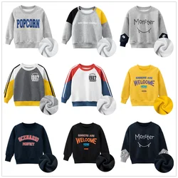 2024 New Arrival Autumn Winter Kids Sweatshirts Coat for Boys Girls Letter Print Sweater Clothes Children Sport Casual Outwears