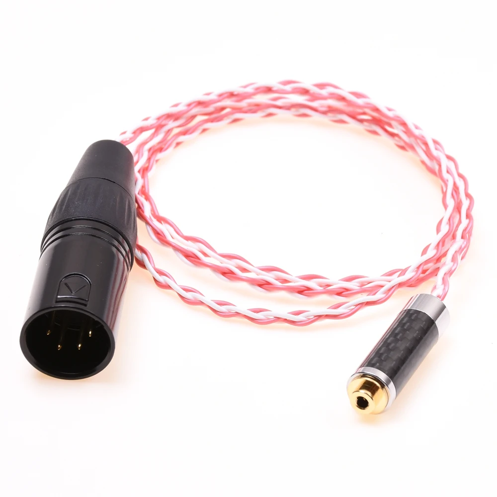 4Pin XLR pria ke 2.5MM wanita TRRS seimbang adaptor Audio kabel berlapis perak untuk Astell & Kern AK240 AK380 FIIO