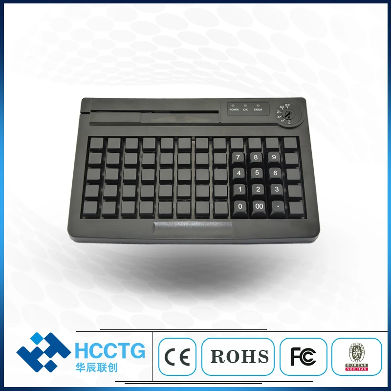 

High quality membrane keys 60 Keys PS/2 USB Dual Interface Membrane Programmable POS Keyboard KB60M