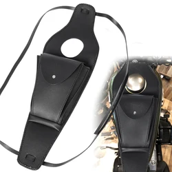 Black PU Leather Gas Tank Panel Pad Motorcycle Fuel Tank Bag Cover W/Pouch Bag Fits For Harley Davidson Sportster XL 883 1200