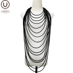 UKEBAY Long Pendant Necklace For Women Clothes Necklaces Handmade Rubber Jewelry Sweater Chain Punk Necklace Party Accessories