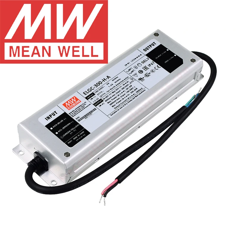 Imagem -02 - Meanwell Elgc300-h-ab Meanwell Exterior Ip67 Impermeável Led Power 5600ma 300w Modo de Energia Constante Escurecimento Led Driver