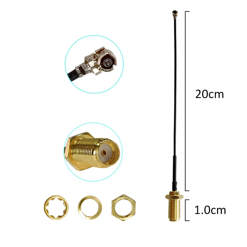 Antena 433mhz GWS 3dbi sma male lora antena modul iot lorawan antena ipex 1 SMA female pigtail 21cm kabel dapat disesuaikan