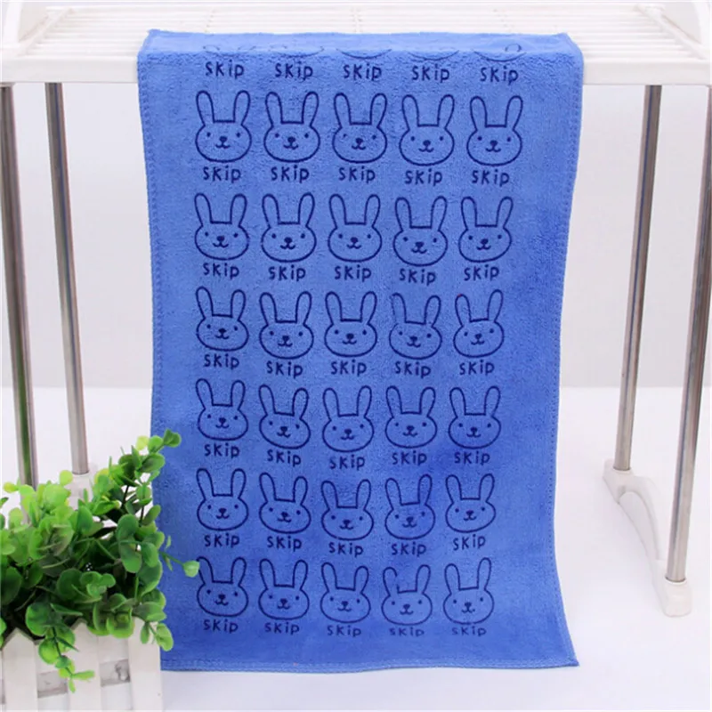 2Pcs Cute Microfiber Absorbent Drying Bath Beach Towel Baby Kids Cartoon Towel 25*50cm Washcloth Swimwear