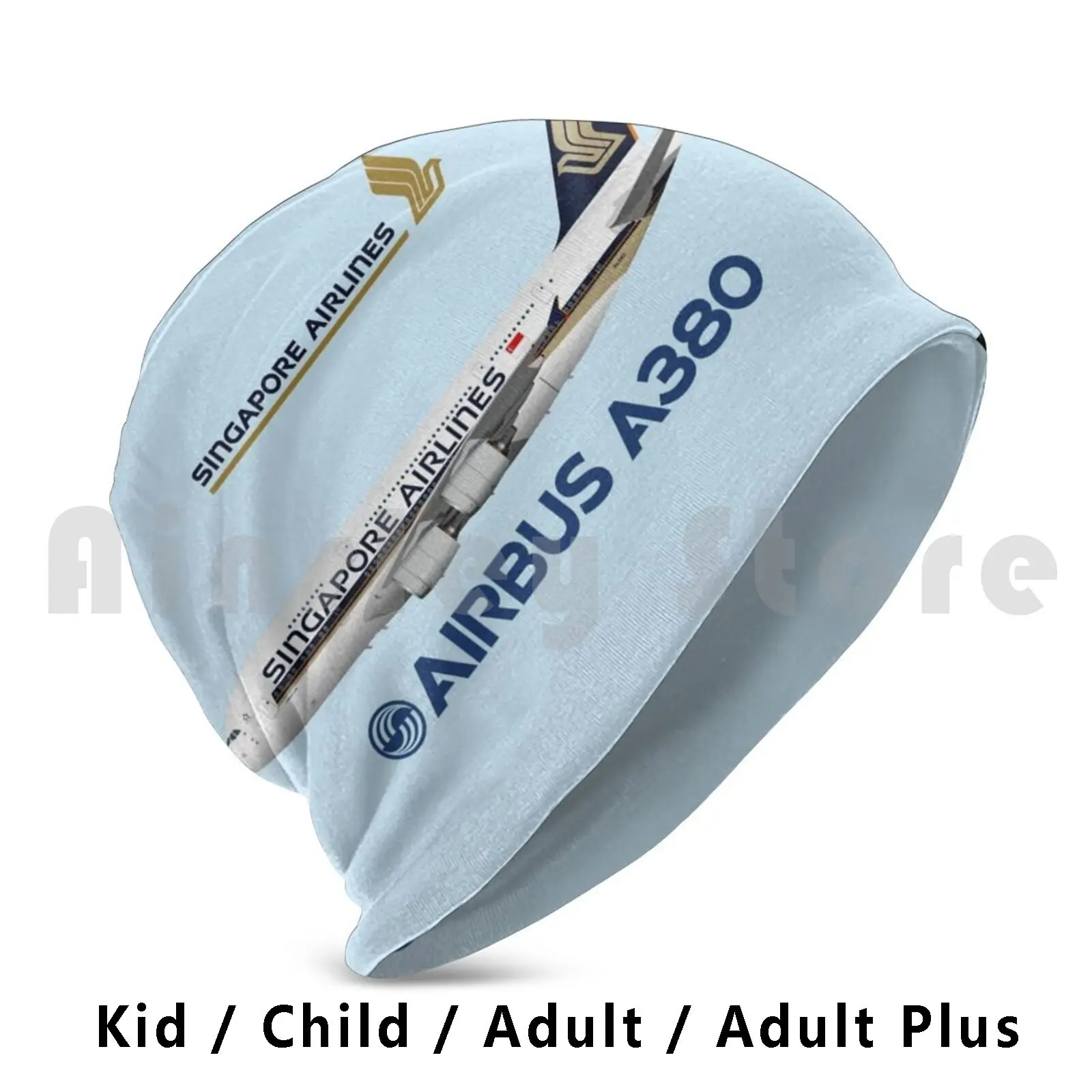

Illustration Of Singapore Airbus A380-Blue Version Beanies Knit Hat Airbus A380 Airbus A380 A380 Airbus Singapore