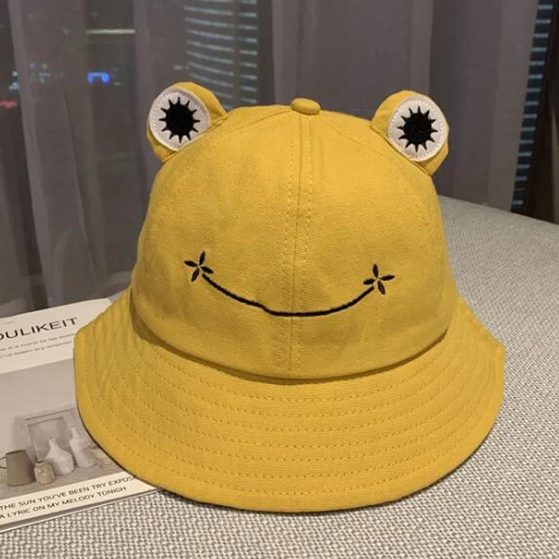 Child-Parents Frog Bucket Hat For Women Summer Autumn Plain Female Panama Outdoor Hiking Beach Fishing Sunscreen Woman Bob Caps