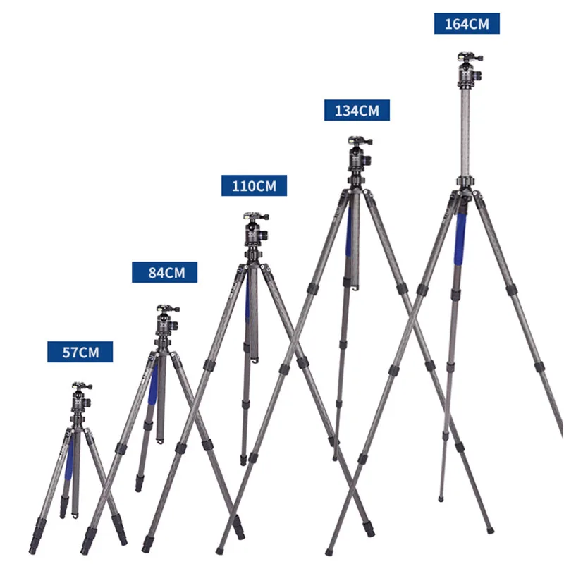 AOKA KU284C+KK38 Compact Lightweight Carbon Fiber Camera Professional Outdoor Travel Tripod