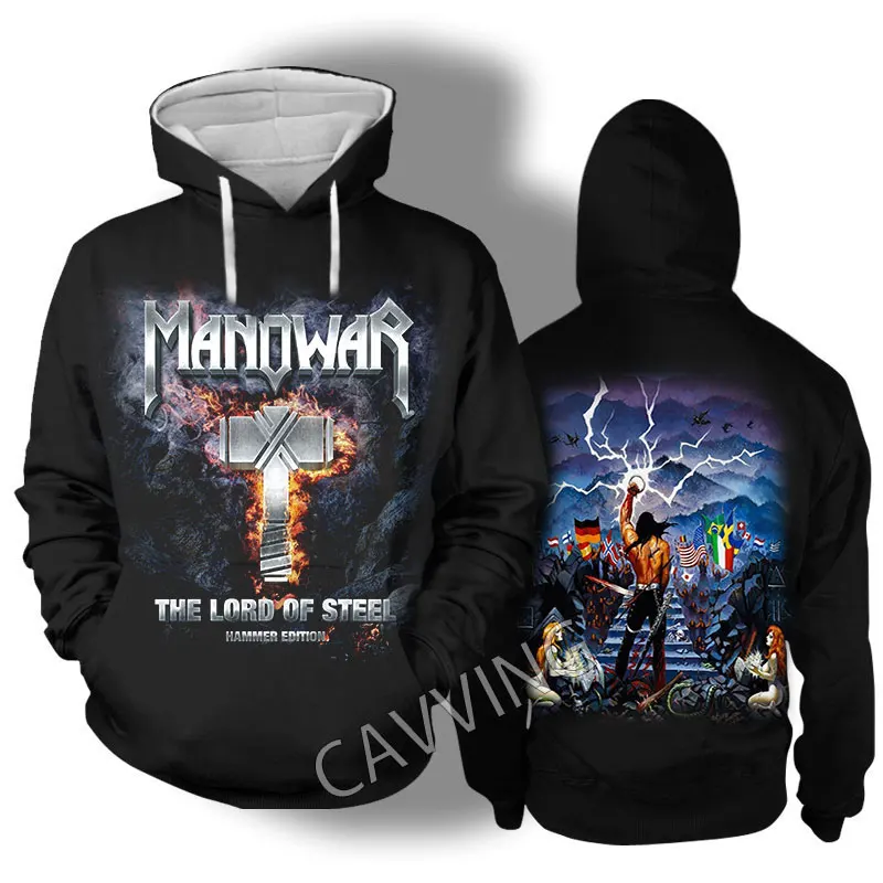 HOT!! New Arrival Women/Men's  3D Print  Manowar Band  Hoodies Hooded Sweatshirts Harajuku Hoodie Sweatshirts Tops Clothing