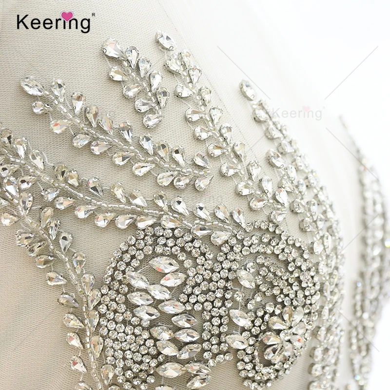 Rhinestone Applique for Wedding Dress, Beaded Body Jewelry, High Quality, WDP-369