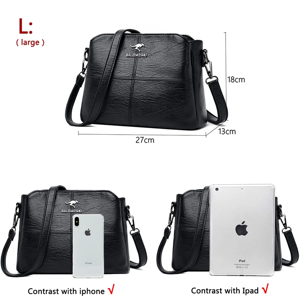 2024 NEW Luxury Messenger Bags For Women Handbag Designer Female Soft Leather Crossbody Shoulder Bag Ladies Hand Bag Sac A Main