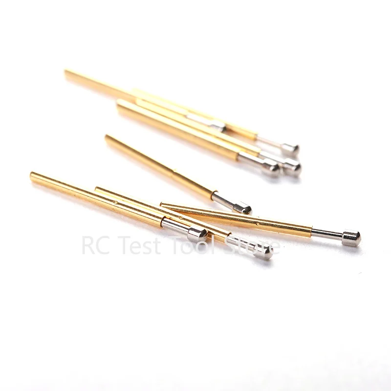 20/100PCS Spring Test Probe P75-D2 Test Pin P75-D Nickel-Plated Round Head Dia 1.30mm Pogo Pin PCB Test Tool 1.02mm 17mm 40/100g