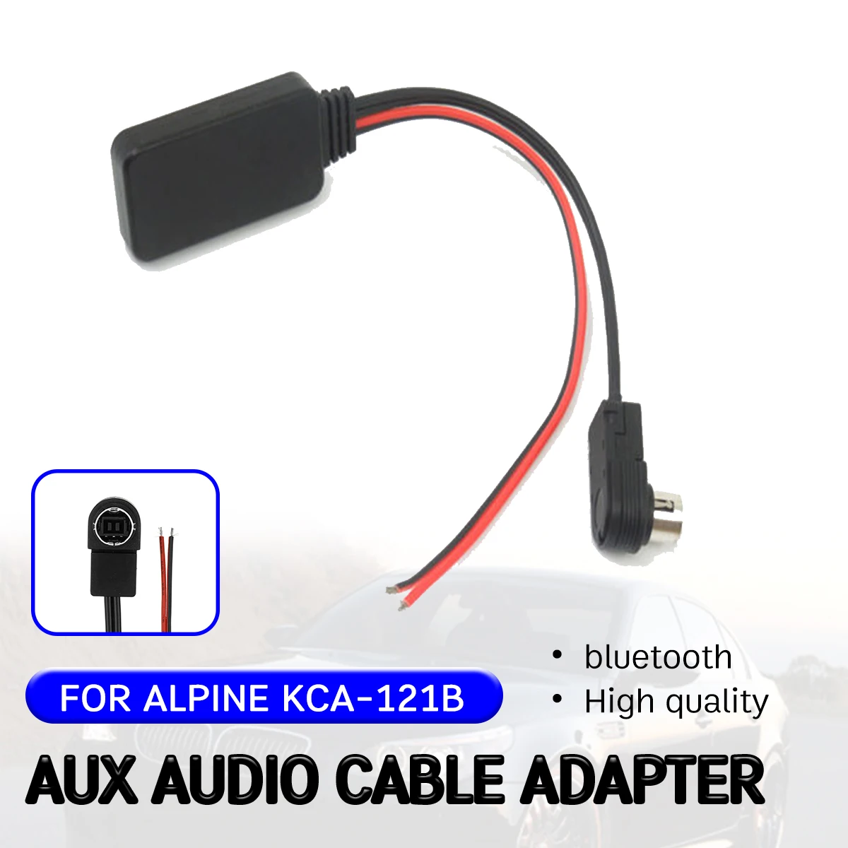 

bluetooth Aux Receiver Cable Adapter for ALPINE 9887/105/117/9855/305S 13 Pin Audio Head Unit for ALPINE KCA-121B