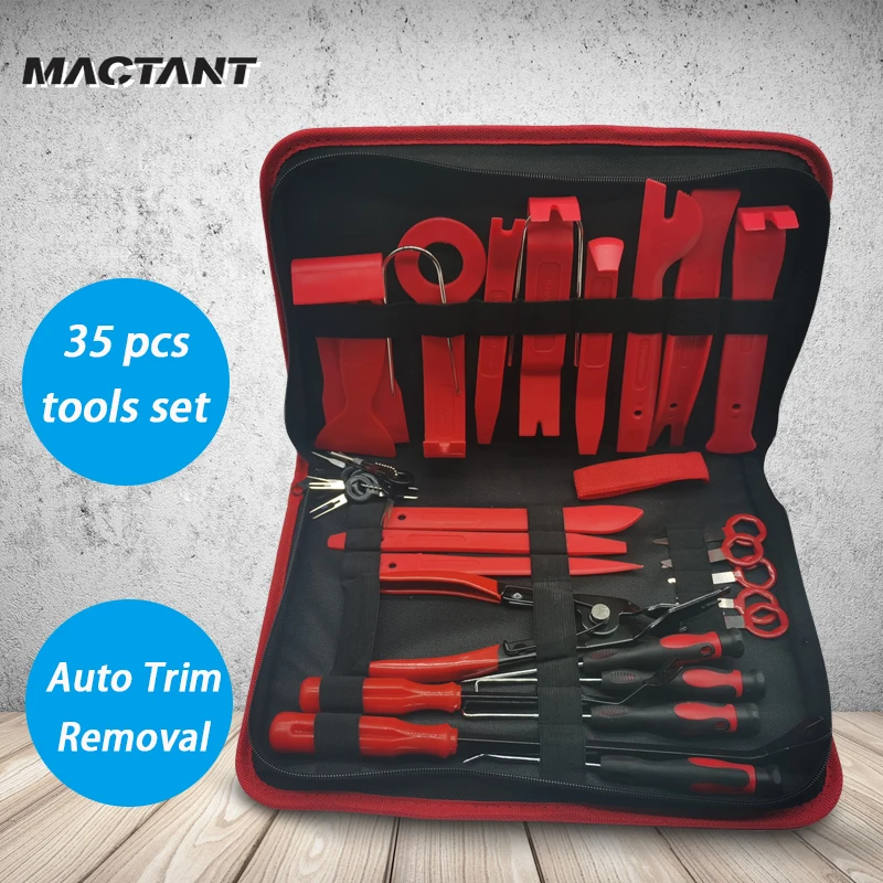 

35PCS Car Door & Trim Panel Removing Automotive Mechanics Tools Interior Exchanging Instrument Tool Box Set CN On Sales