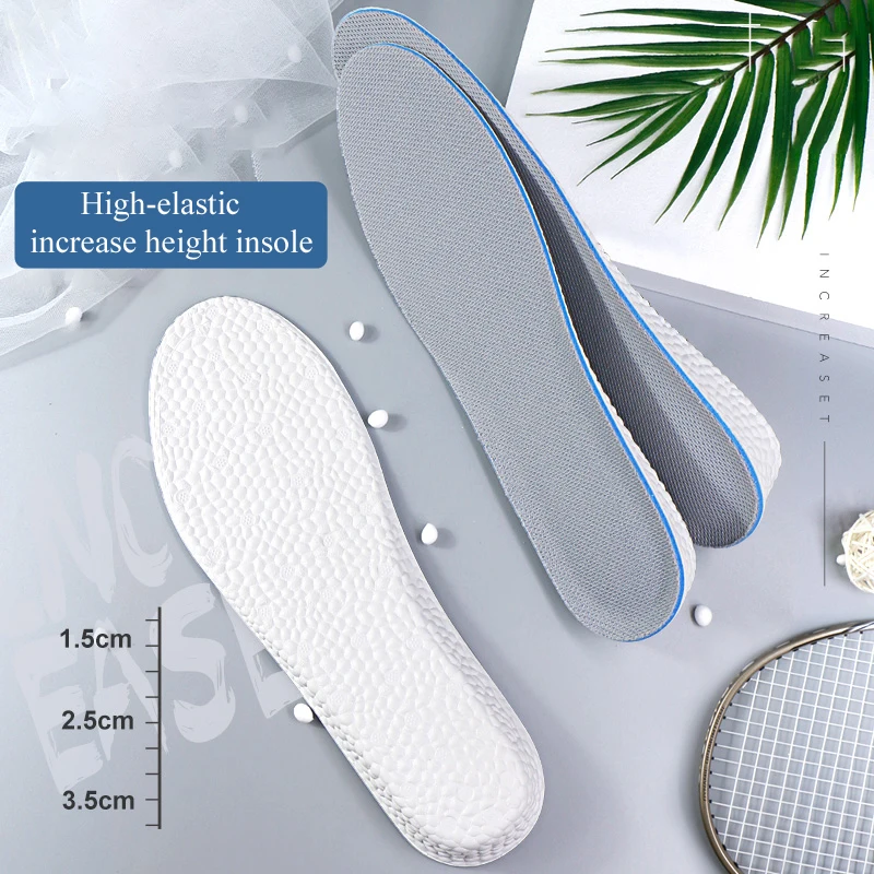 High-Elastic Increase height Insoles breathable sport sole pad PU material height increase insoles for men or women