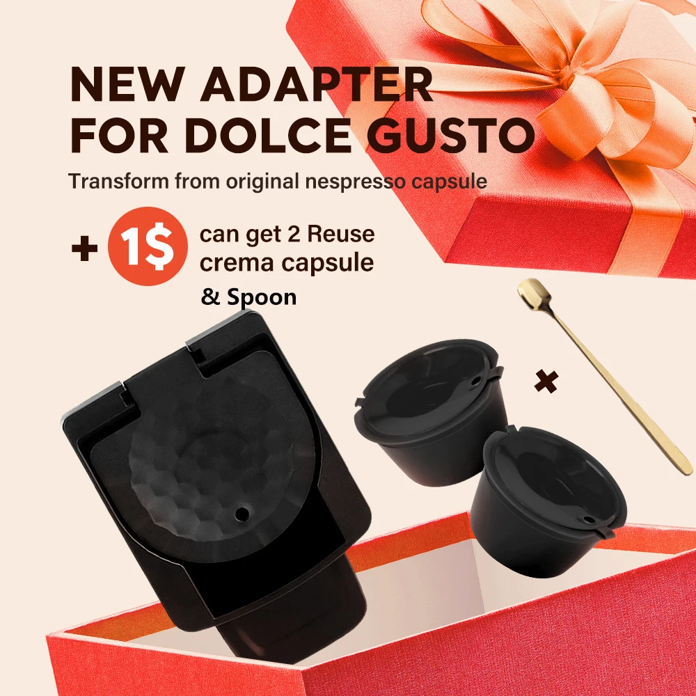 

RECAFIMI Reusable Adapter Coffee Pod of Nespresso Capsule Holder For Dolce Gusto Machine Transform Tool Replacement Converter