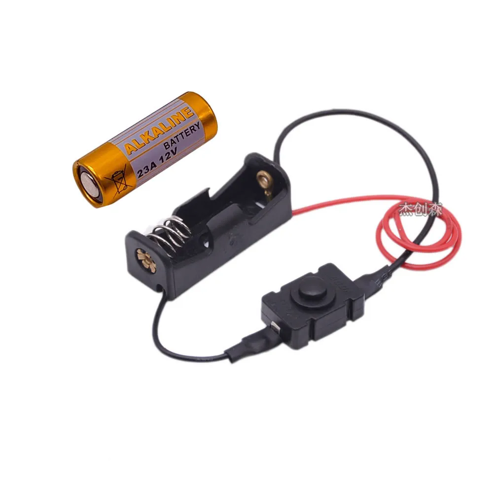 23A 12V Battery Holder With Switch and Cable 12V For LED Strip/Remote Control/Doorbell Power Box Without Battery