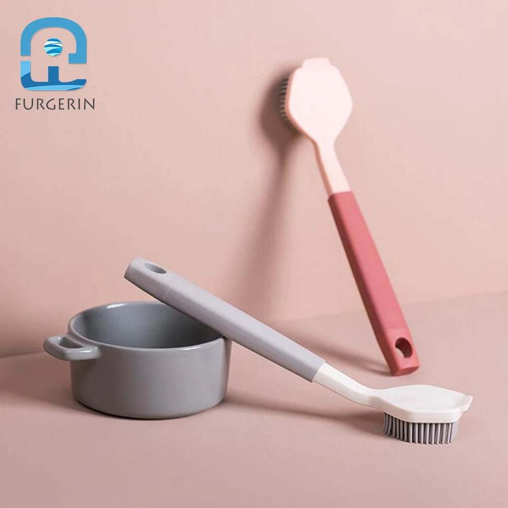 

Silicone Long Handle Cleaning Brush, Kitchen Tools, Cleaner, Magic Pan Pot, Dish Washing Brushes, Easy to Clean