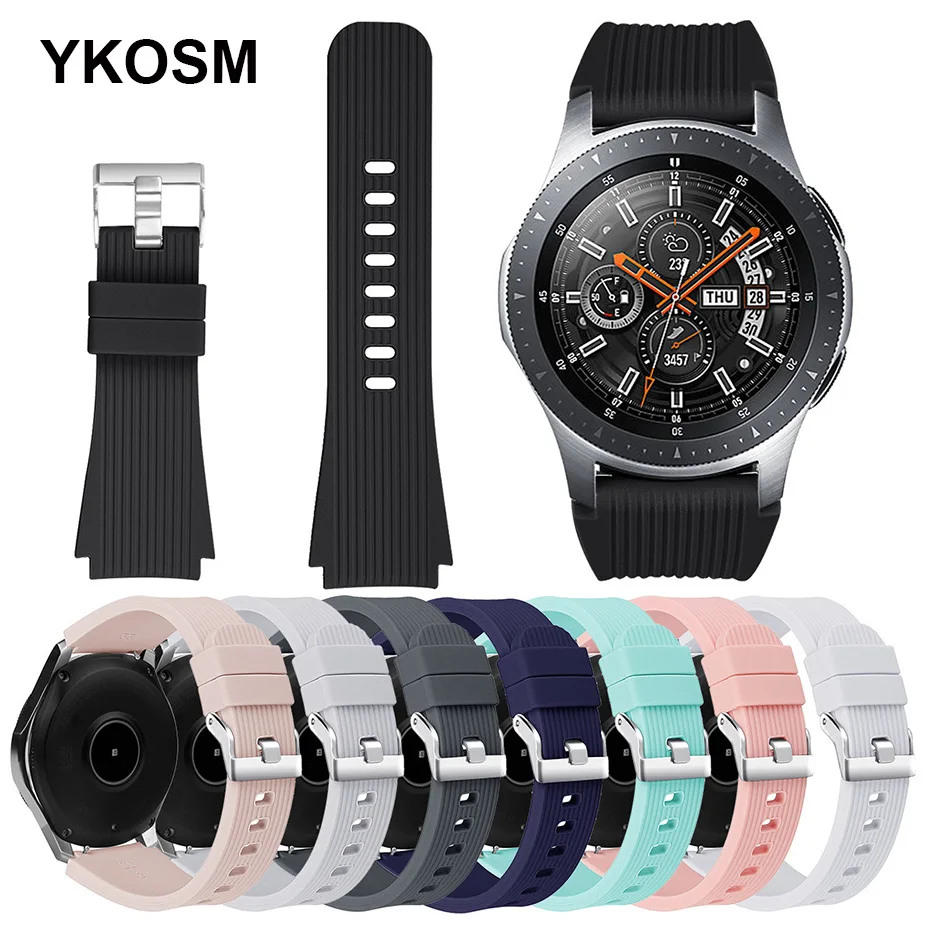 Original Silicone Watch Bracelet For Samsung Galaxy Watch 46 MM Soft Replacement Wrist Watch Strap Waterproof Sport Watch Band