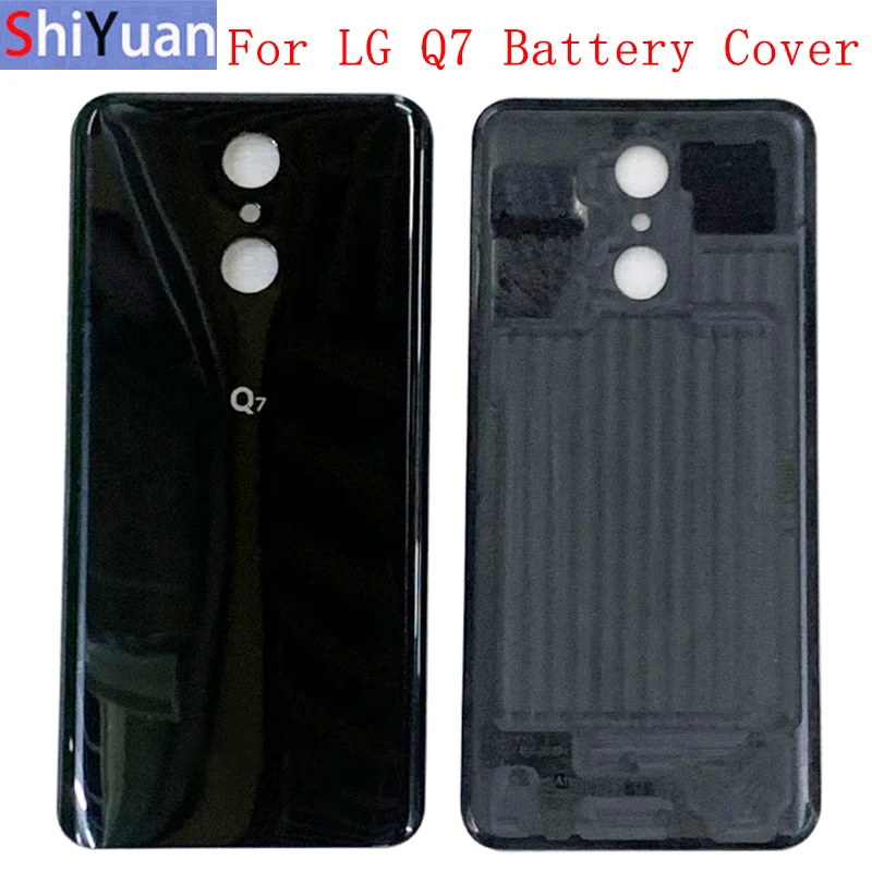 

Крышка батарейного отсека задняя панель корпус чехол для LG Q7 задняя крышка с логотипом запасные части