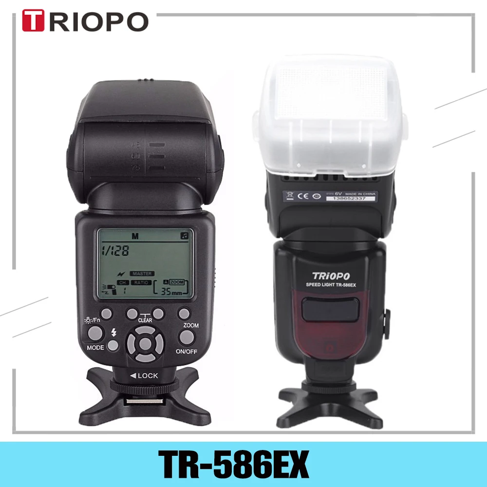 Triopo TR-586EX TTL Беспроводная вспышка для камеры Nikon Canon EOS 450D 60D 80D