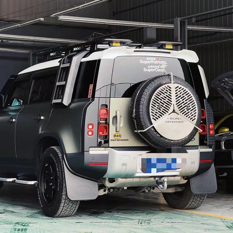 Wysokiej jakości materiał ABS czarny błyszczący wygląd włókna węglowego Spoiler dachowy dla LAND ROVER Defender 2019 2020 2021 tylna owiewka