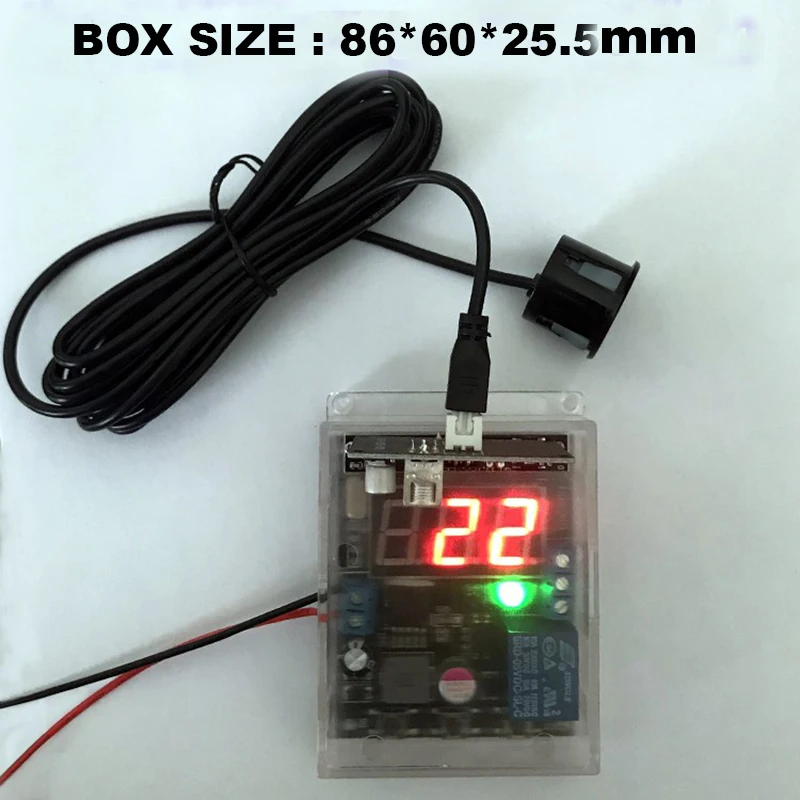 

Free shipping Ultrasonic reversing radar sensor module With display relay output Adjustable distance with waterproof probe