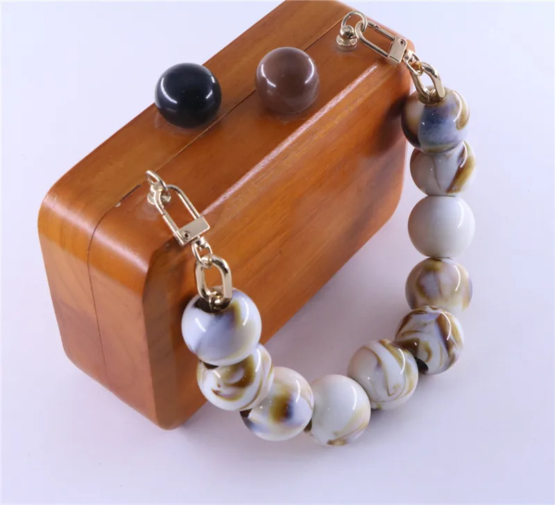 New Woman Bag Accessory big beads  Acrylic Resin Parts Luxury Handcrafted Wristband Women Replacement Bag Handle Circlet