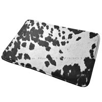 Cowhide Black And White 3 Entrance Door Mat Bath Mat Rug Cowhide Leather Skin Natural Material Texture Pattern Animal