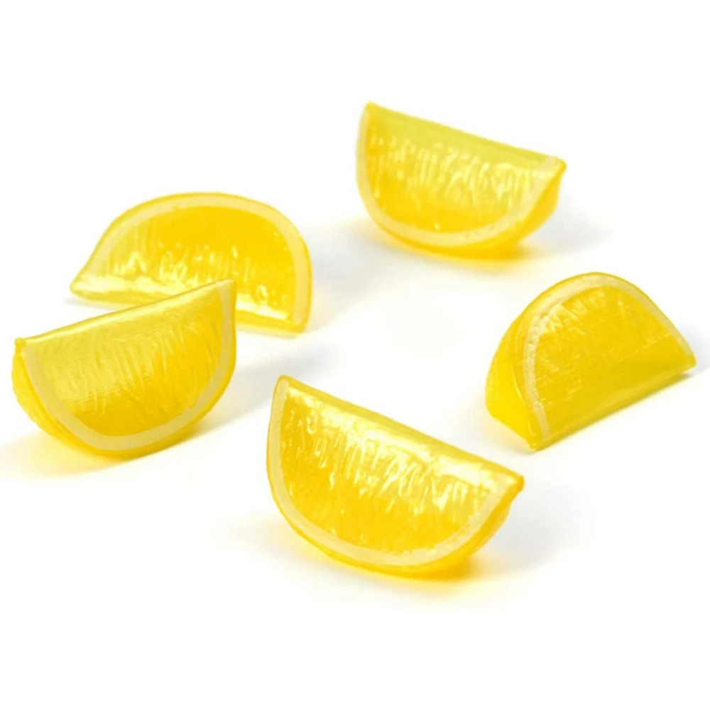 10 Pcs Artificial Fruit Simulation Lemon Slices Christmas Fruit Ornament Kitchen Wedding Fake Lemon Decoration Supplies