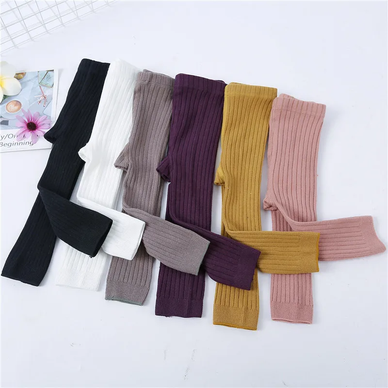 0-3 T Newborn Baby Autumn Winter Warm Tights For Girls Solid Pantyhose Fashion Knitted Toddler Tights for Boys