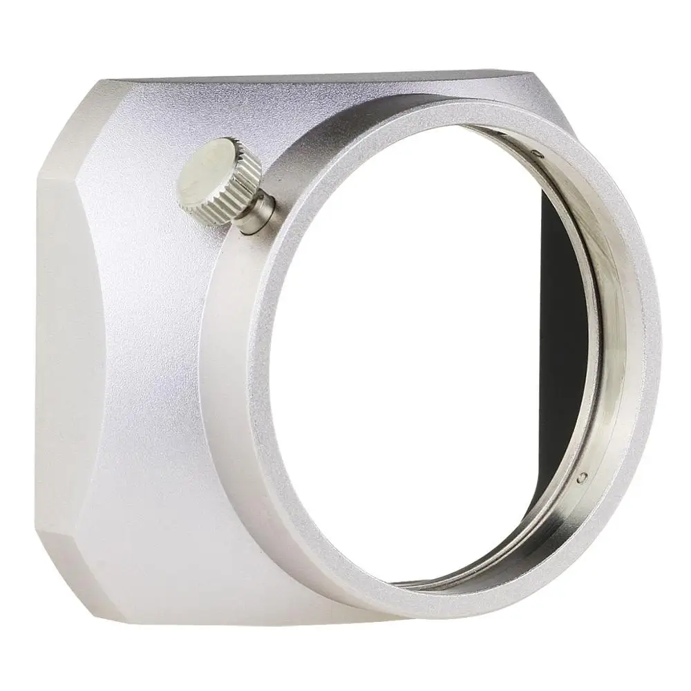 Haoge-parasol metálico LH-M47W para Olympus M.ZUIKO Digital, 12mm, f/2, color plateado