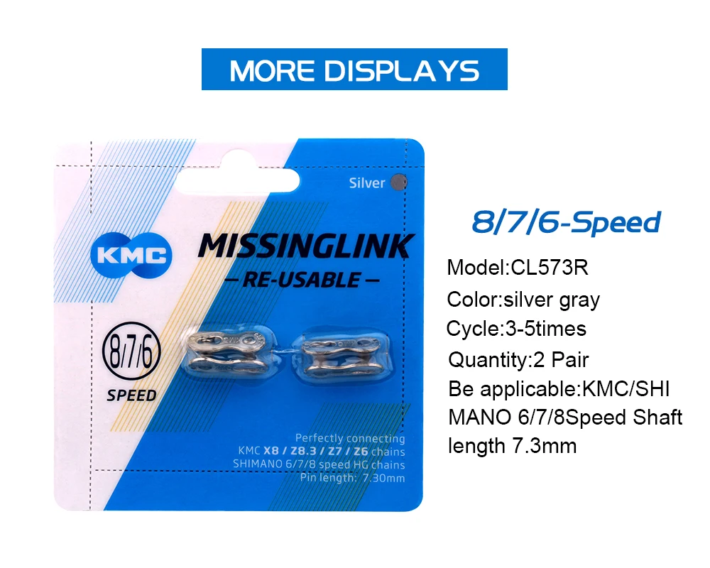 KMC Chain Quick Link 7 8 9 10 11 12 Geschwindigkeit MTB Strom fehlende Glieder 2 Paar Fahrradkette Power Link Fahrradkettenspanner – Detail 4