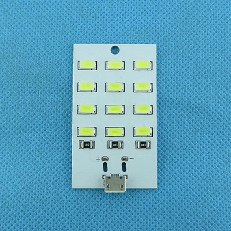 12ลูกปัดหลอดไฟ LED Lighting Board USB ขาตั้งโทรศัพท์มือถือฉุกเฉิน Night พื้นผิวอลูมิเนียม